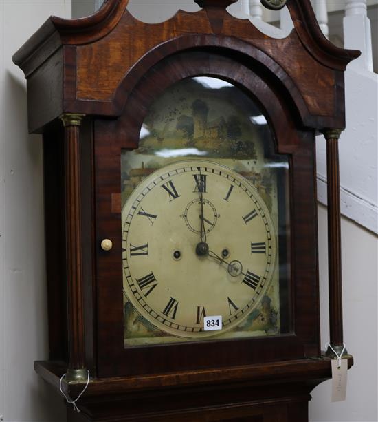 An oak longcase clock, H.210cm